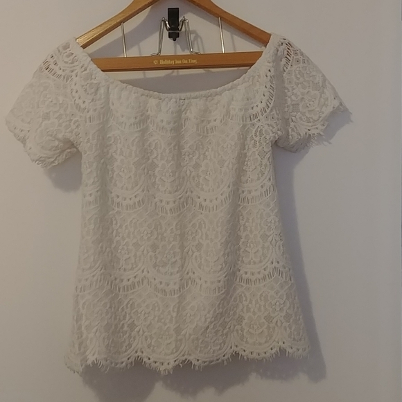 Chandail blanc dentelle - Picture 2 of 2